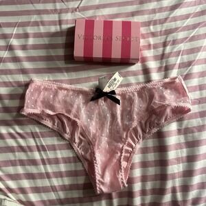 NEW Victoria's Secret Sexy Satin Bachelorette Rhinestone Hiphugger Panty SMALL